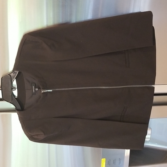 💕DREW💕 Cape Zip Up Blazer Black Small S - Picture 2 of 9